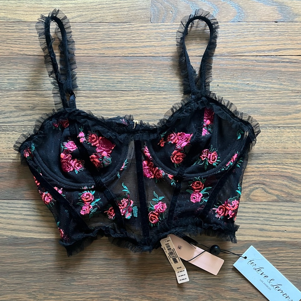 Victoria’s Secret for love and lemons rosebud bustier